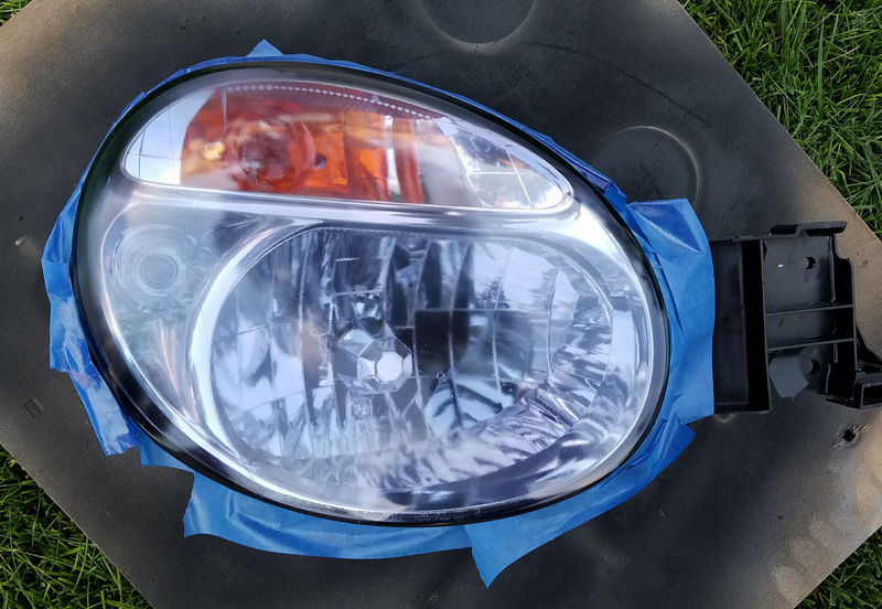 second coat of blue tinted clear